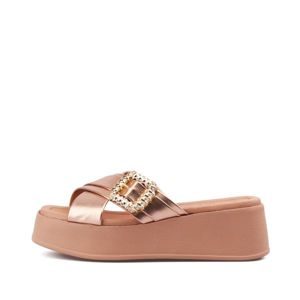 Sandalias Mujer Color Oro Rosa Marca Beira Rio