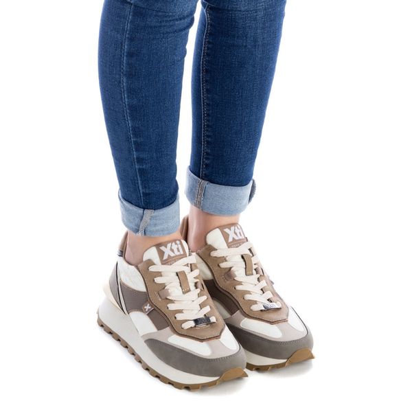 Tenis Casual Mujer Marca Xti Color Beige