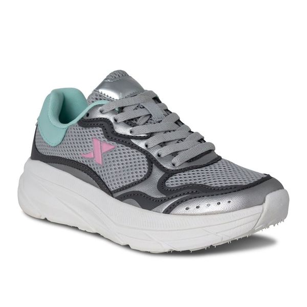 Tenis Running Mujer Marca Xtep Plateados