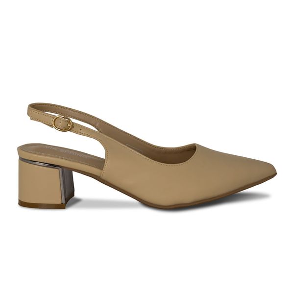 Zapato Tacon Mujer Color Beige Via Spring