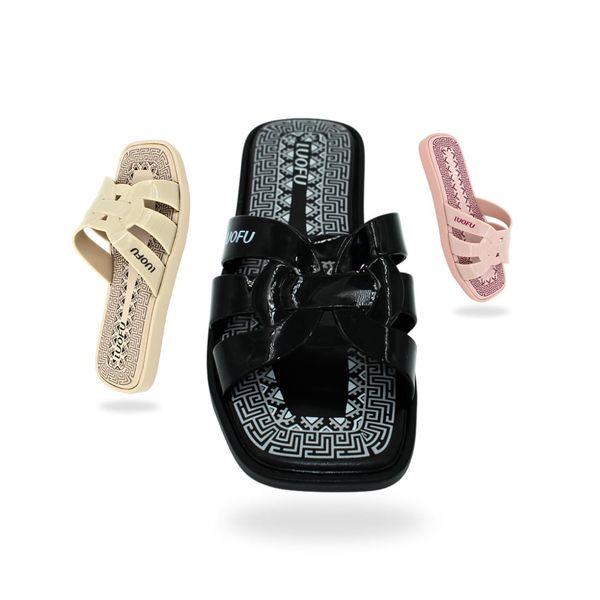 Chanclas Mujer Luofu Negro