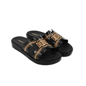 CHANCLAS MUJER LUOFU NEGRO