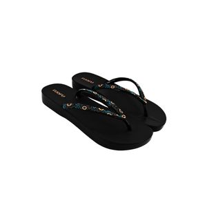 CHANCLAS MUJER LUOFU NEGRO