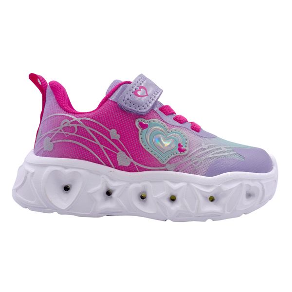 Tenis Fucsia con Luces Niña Athletic