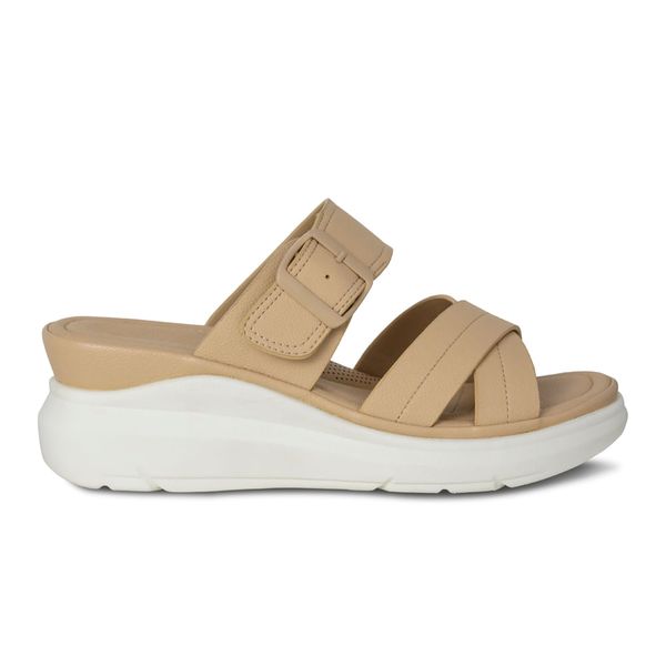 Sandalia Mujer Plataforma Via Spring Crema