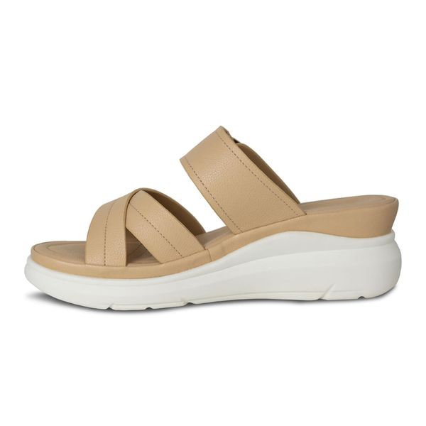 Sandalia Mujer Plataforma Via Spring Crema