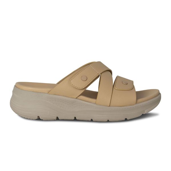 Sandalia Mujer Plataforma Via Spring Crema