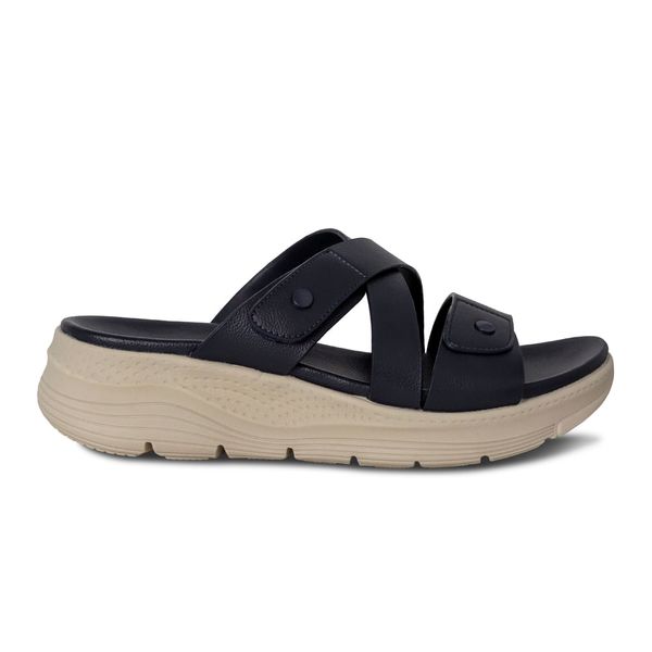 Sandalia Mujer Plataforma Via Spring Negro