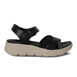 SANDALIA MUJER PLATAFORMA VIA SPRING NEGRO