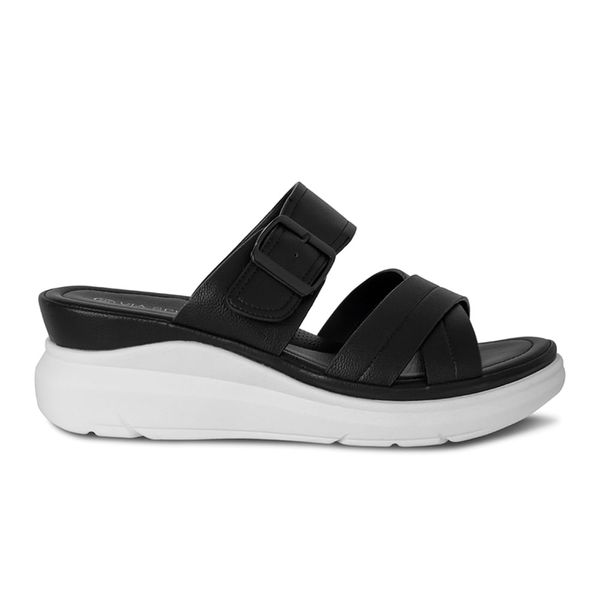 Sandalia Mujer Plataforma Via Spring Negro