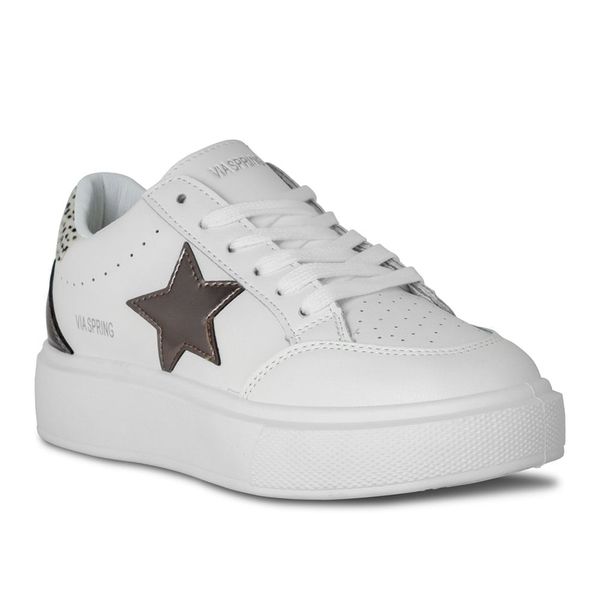 Tenis Blancos Mujer Marca Via Spring