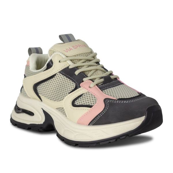 Tenis Color Beige Mujer Marca Via Spring