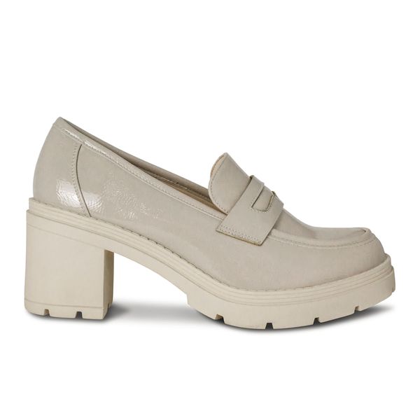 Zapato Tacon Mujer Color Crema Via Spring