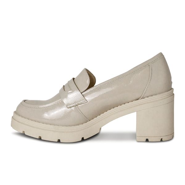 Zapato Tacon Mujer Color Crema Via Spring