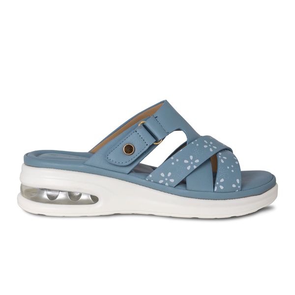 Sandalia Mujer Color Azul Marca Via Spring