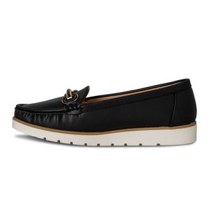 MOCASINES MUJER MARCA VIA SPRING COLOR NEGRO