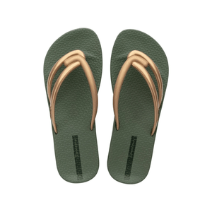 CHANCLAS IPANEMA MUJER VERDE ORO