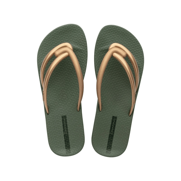 CHANCLAS IPANEMA MUJER VERDE ORO