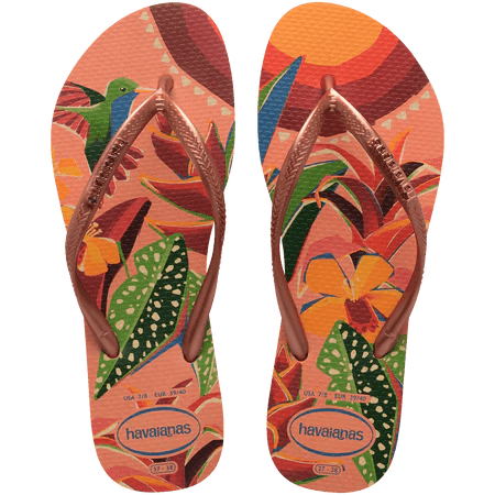 Chanclas-Havaianas-Mujer-Oro-Rosa-Talla-39-0