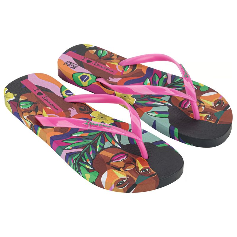 Chanclas-Mujer-Ipanema-Negro-Rosa-Talla-36-1