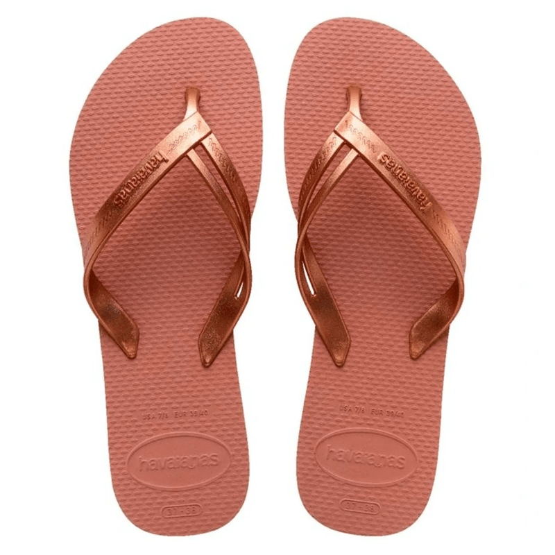 Chanclas-Oro-Rosa-Mujer-Havaianas-Talla-35-0