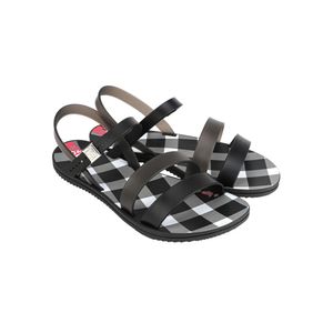 SANDALIAS MUJER MARCA ZAXY COLOR NEGRO AJEDREZ