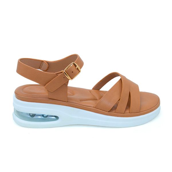 Sandalias Plataforma Camel Mujer Via Spring