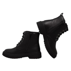 Botines  Infantil Color Negro Marca Steps