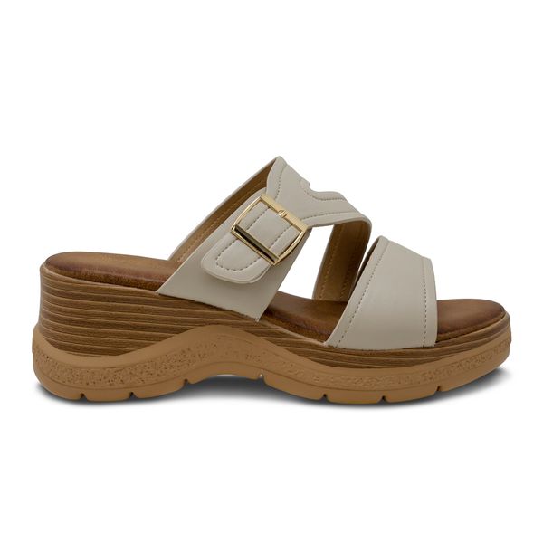Sandalias Beige Con Plataforma Mujer Via Spring