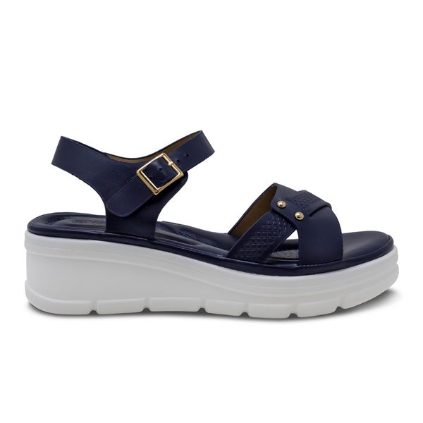 Sandalias Plataforma Para Mujer Azul Marino Via Spring