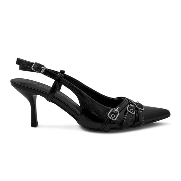 Tacón En Punta Negro Via Spring Mujer