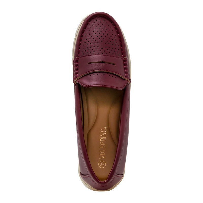 Mocasines-Para-Mujer-Burgoña-Via-Spring--Talla-39-4
