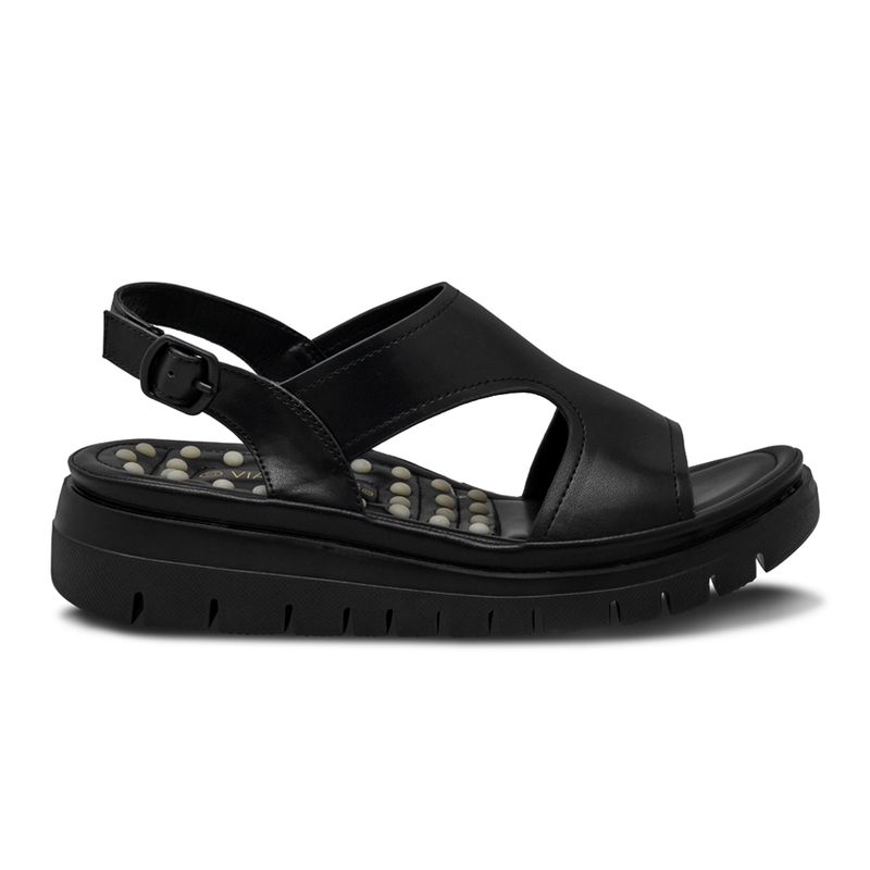 Sandalias-Negras-Con-Plataforma-Y-Hebilla-Via-Spring-Mujer-Talla-41-0