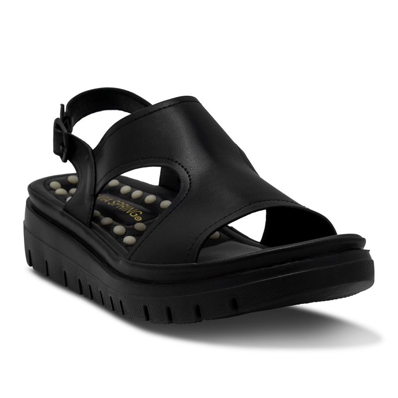 Sandalias-Negras-Con-Plataforma-Y-Hebilla-Via-Spring-Mujer-Talla-39-2