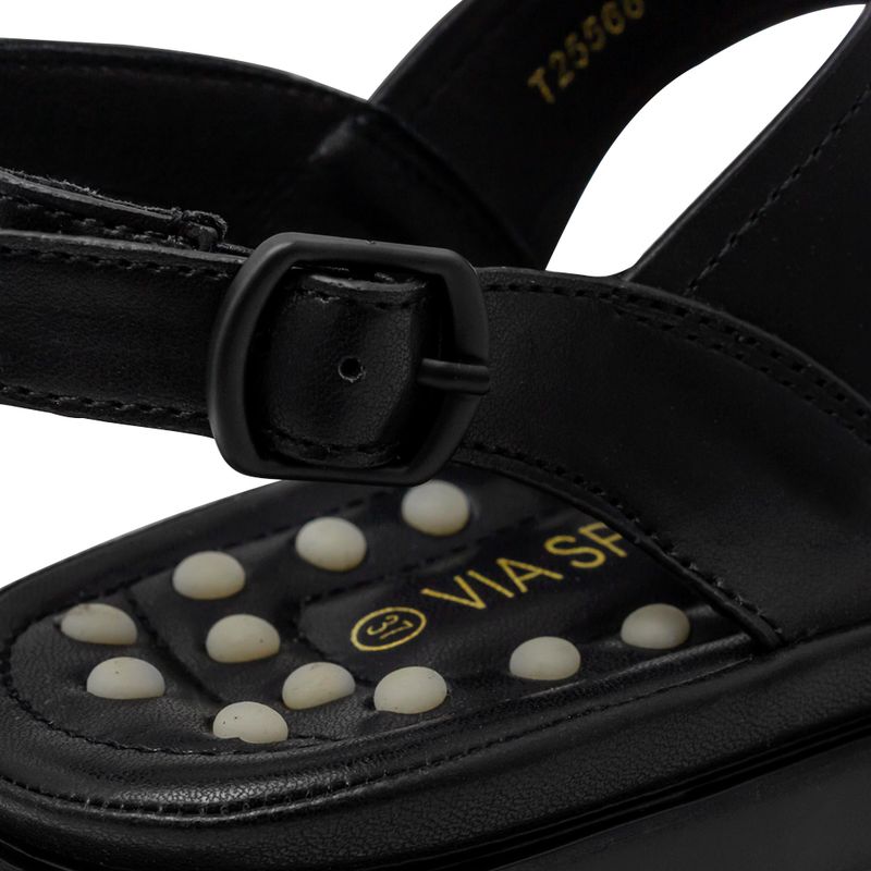 Sandalias-Negras-Con-Plataforma-Y-Hebilla-Via-Spring-Mujer-Talla-39-5