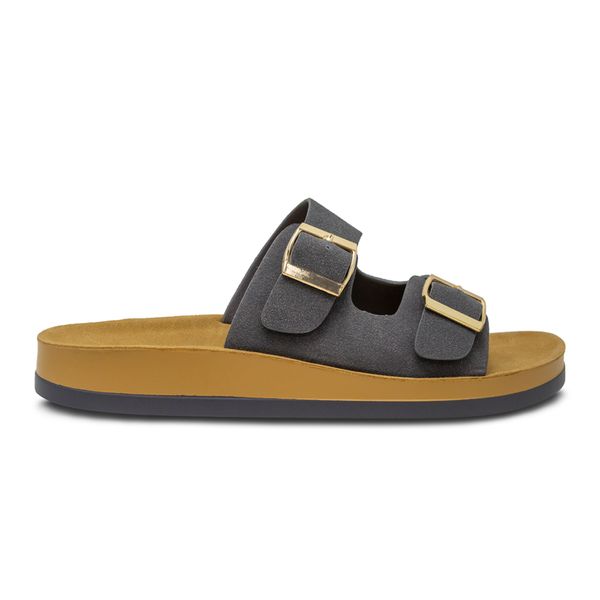 Sandalias Grises con Marrón Via Spring Mujer