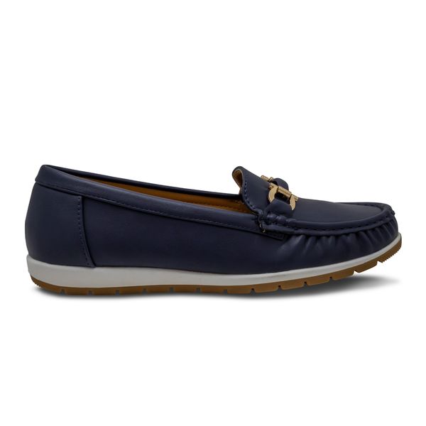 Mocasin Azul Casual Via Spring Mujer