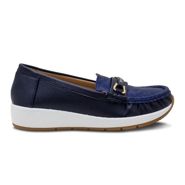 Mocasines Azul con Plataforma Via Spring Mujer