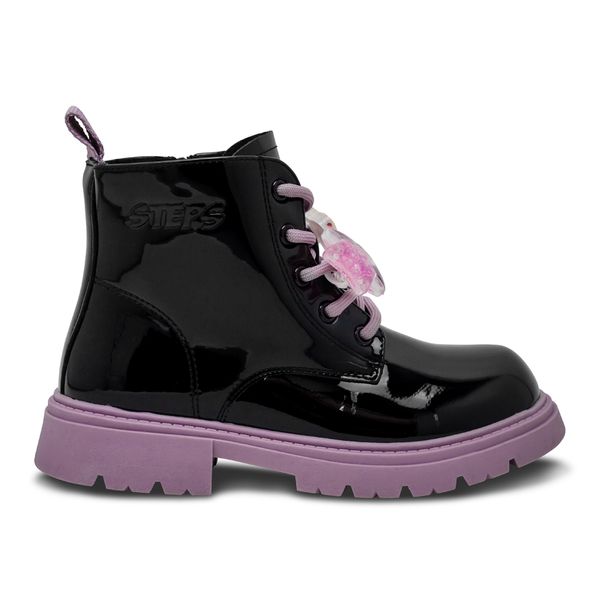 Botines Negros con Morado Steps Niña