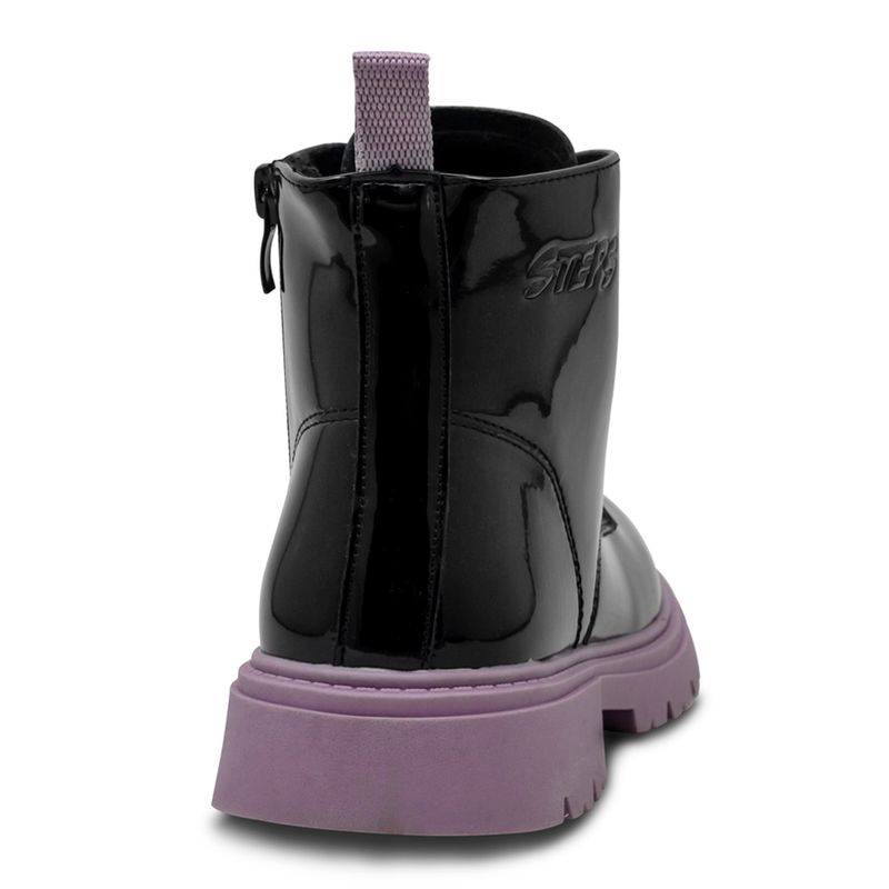 Botines-Negros-Con-Morado-Steps-Niña-Talla-34-3