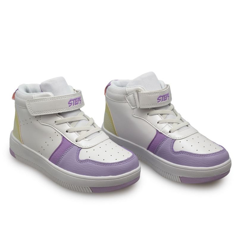 Tenis-En-Bota-Casuales-Blanco-Steps-Niña-Talla-39-3