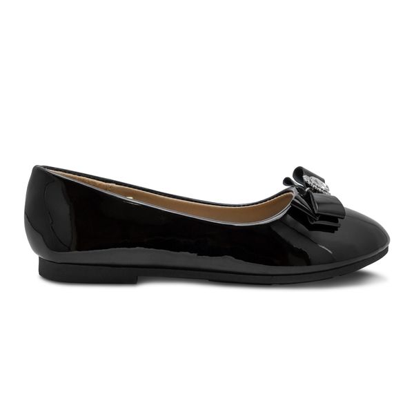 Baletas Planas Negras Via Spring Niña