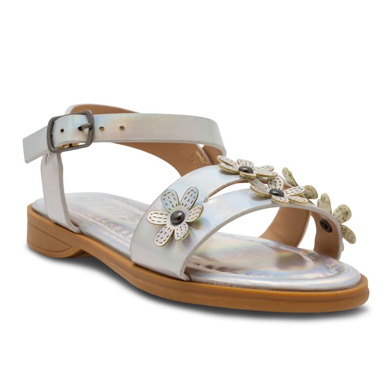 Sandalias-Plateadas-Con-Flores-Steps-Niña--Talla-24-1