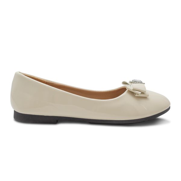 Baletas Beige con Lazo Via Spring Niña