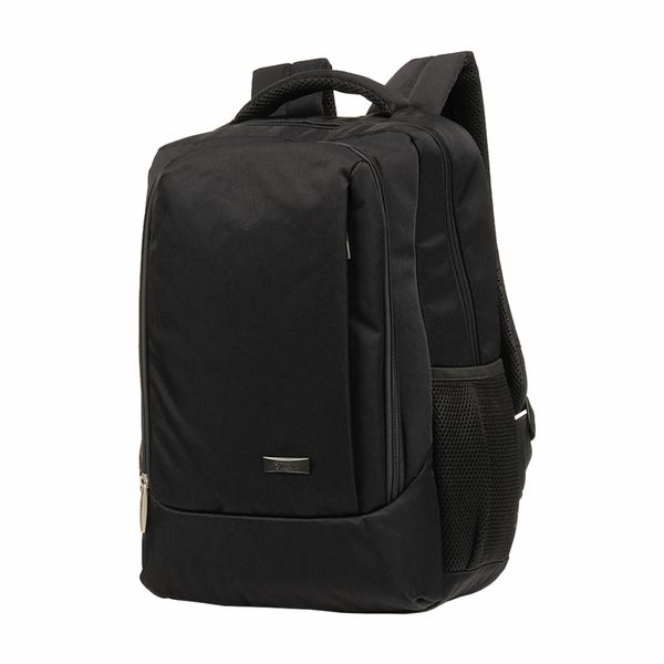 Morral Para Hombre Porta Pc Carry Mediano Negro Lugano