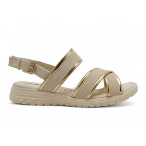 Sandalias Planas Para Mujer Comfortflex Beige