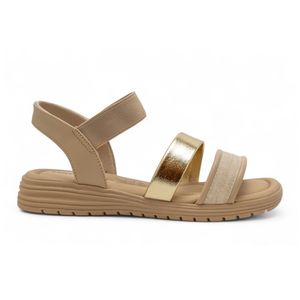 Sandalias Planas Para Mujer Comfortflex Beige