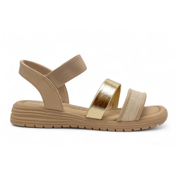 Sandalias Planas Para Mujer Comfortflex Beige