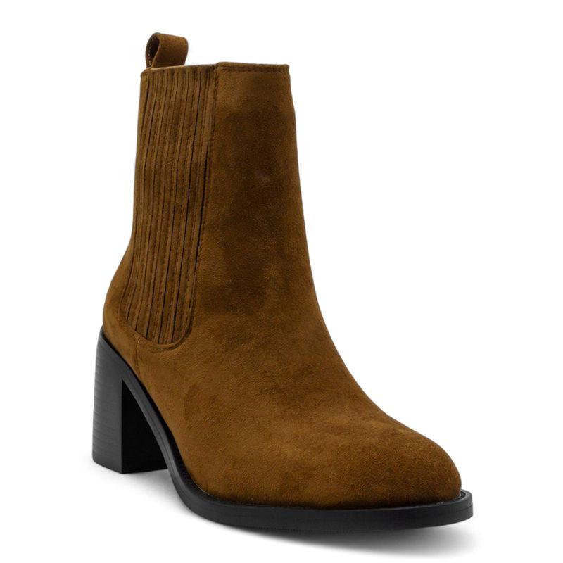 Botín-Mujer-Via-Spring-En-Gamuza-Café-Camel-Talla-35-2