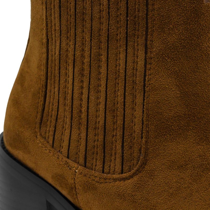 Botín-Mujer-Via-Spring-En-Gamuza-Café-Camel-Talla-35-5